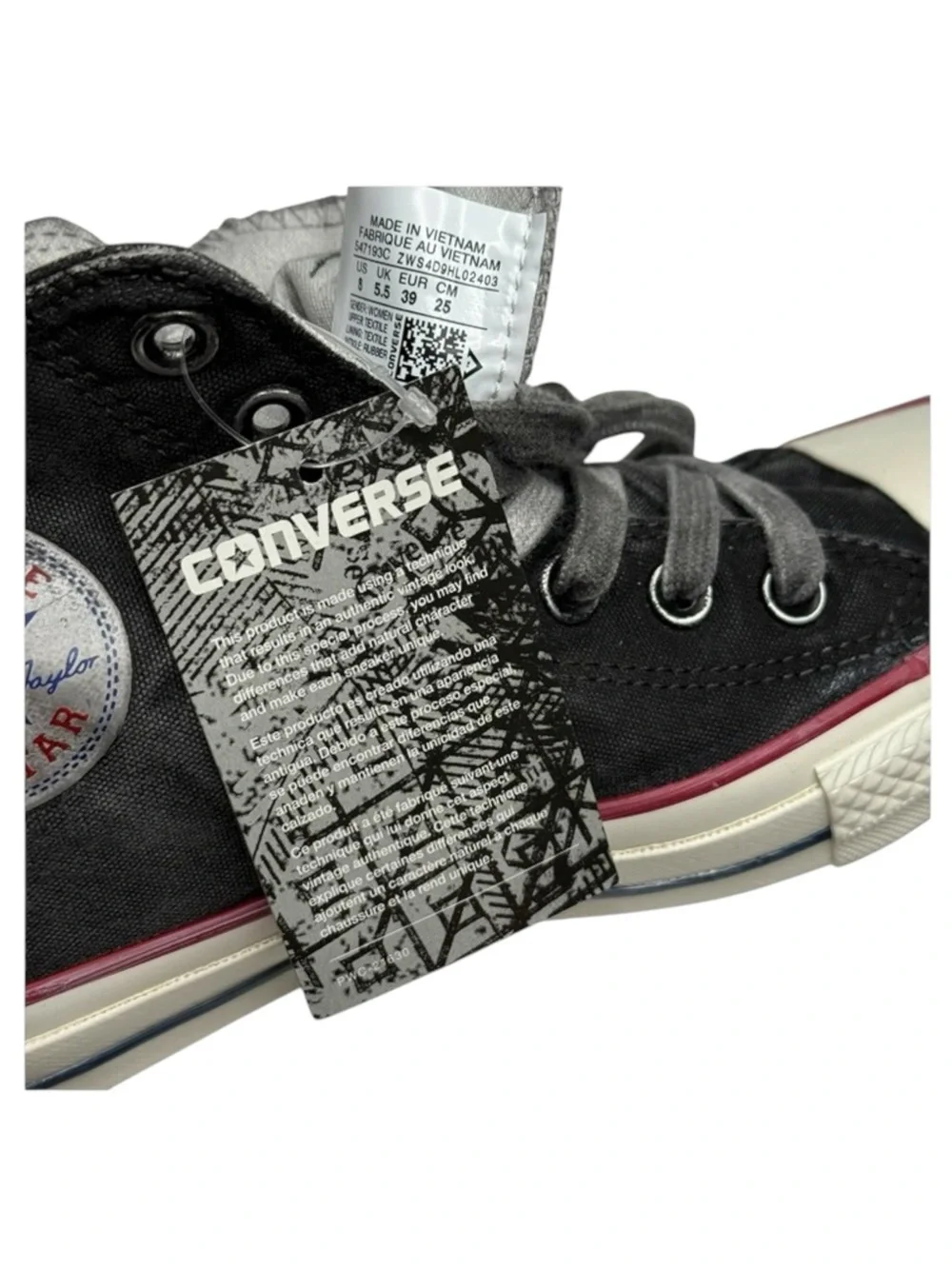 new Converse ✪ CTAS Lux Mid Hidden Platform Wedge Sneaker ✪ Distressed Grey ✪ 8M - Picture 13 of 16